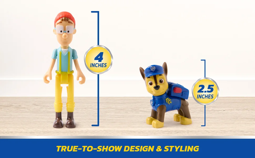 100% genuino Paw Patrol capitán turbo Mayor Goodway Chickaletta Humdinger Danny Yumi conjunto de figuras de acción niños