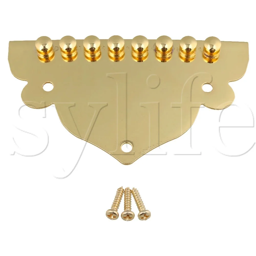 

71x42mm Golden 8 String Zinc Alloy Mandolin Tailpiece Replacement