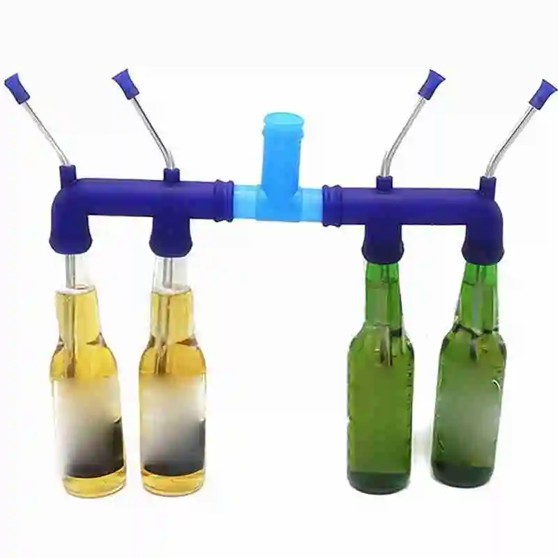 Beer Dispenser Snorkel Straw Bong Funnel Slammer Double Drinking Bar Tools Festivals Party