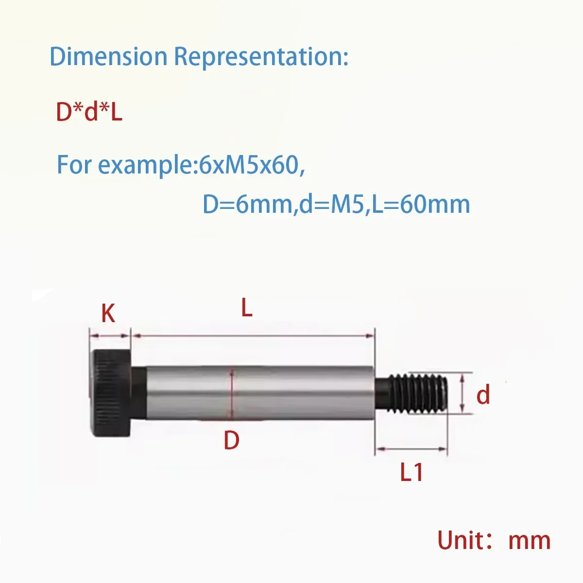 M8 M10 12.9 Grad Stufenschraube / Innensechskant-Formschraube - Störschraube mit abgesetzter Schaftkappe gleicher Höhe – Detail 1