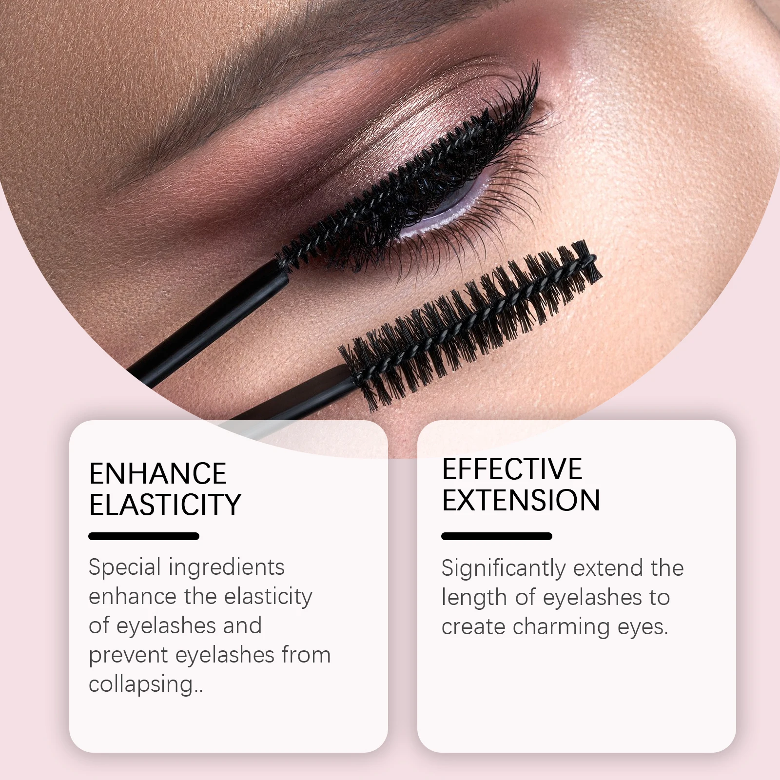 4d Black Mascara Waterproof Volumizing And Curling Silk Fiber_voghion.com