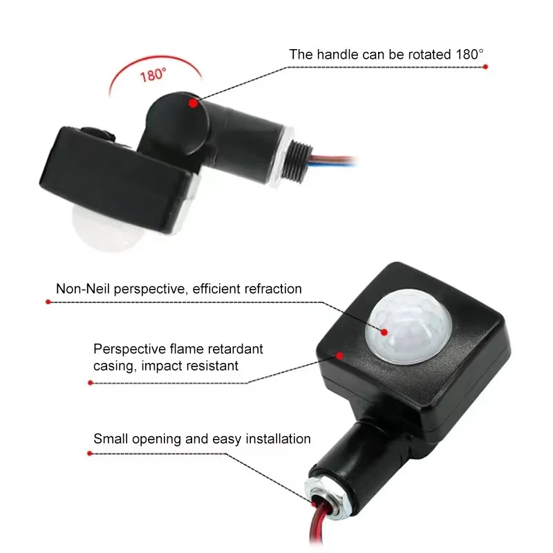 

Infrared Mini Motion Sensor,AC85-265V Utdoor Indoor Infrared Light Waterproof Switch Body With LED Light Sensor Free Shipping