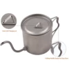 400ml Pour Over Kettle Gooseneck Coffee Kettle and Cup Set with Removable Coffee Spout and Folding Handle Ti Pour Over Kettle 4