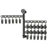 Laundry Drying Rack Travel Drying Rack Rotatable With Clips Convenient Lightweight Stable Foldable Wall-Mounted Laundry Hanger 1