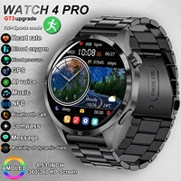 2025New GT4 Pro With GPS NFC Smart Watch Men Watch AMOLED HD Display Heart rate Games Bluetooth call Waterproof Sport Watches 1