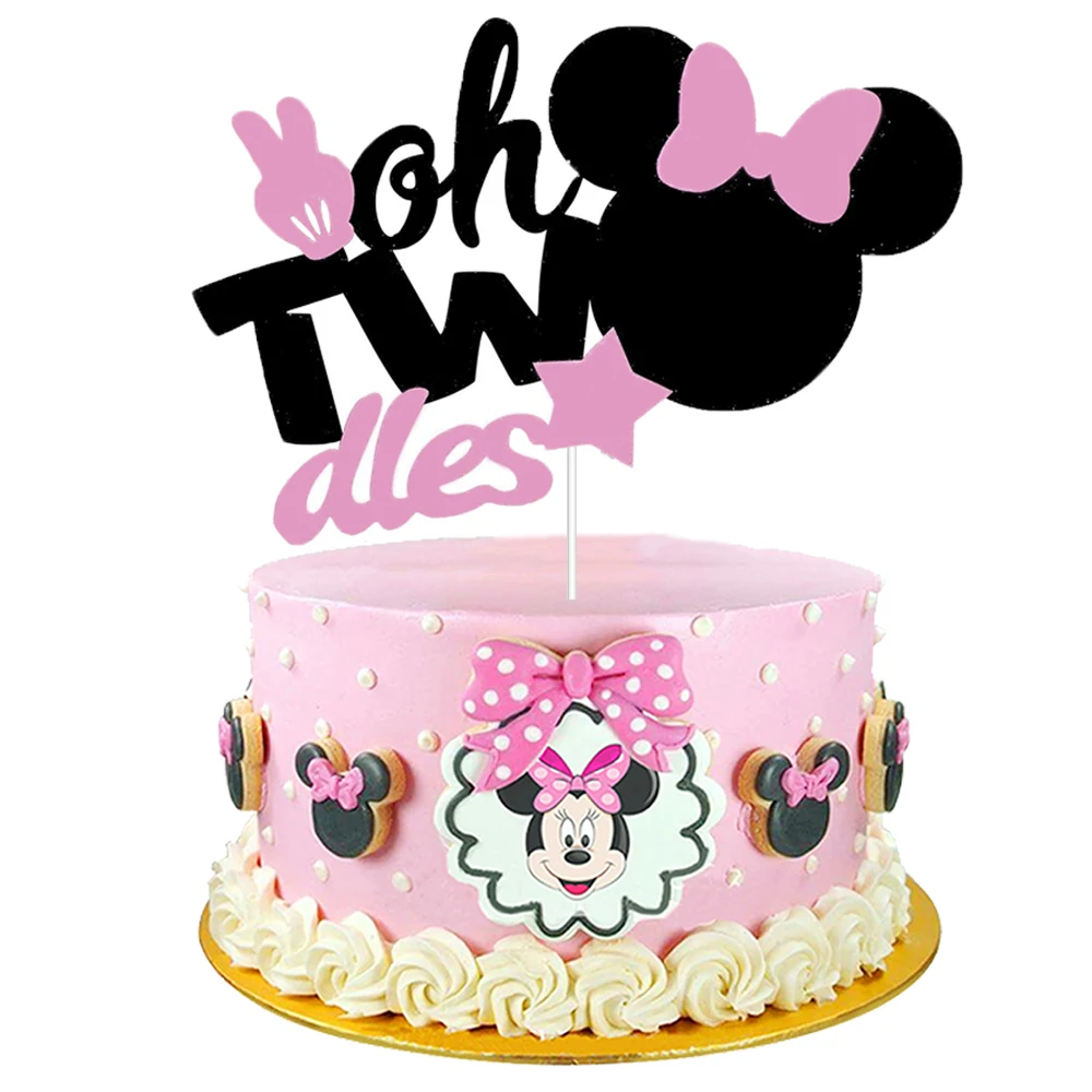 Minnie Mouse Party Decorations Birthday  Minnie Birthday Cake Decoration -  Disney - Aliexpress