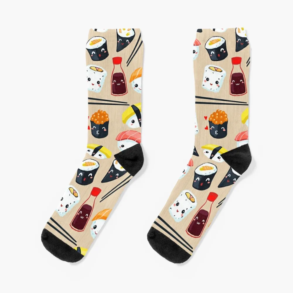 Kawaii Sushi Socks basketball soccer anti-slip kids warm winter Socks For Men Women's