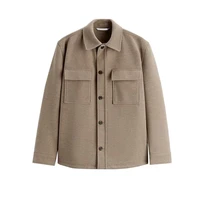 Spring Men's Faux Suede Shirt Jacket Fashion Single-breasted Lapels Tooling Coat Male Loose All-match Outwear 2023 NEW RA - Image 2