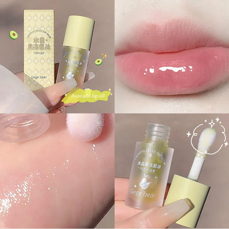 Crystal Jelly Lip Oil Hydrating Plumping Lip Coat For Lipstick Lipgloss Tinted Clear Lip Plumper Serum Lip Care Fruit Lip Balm 3