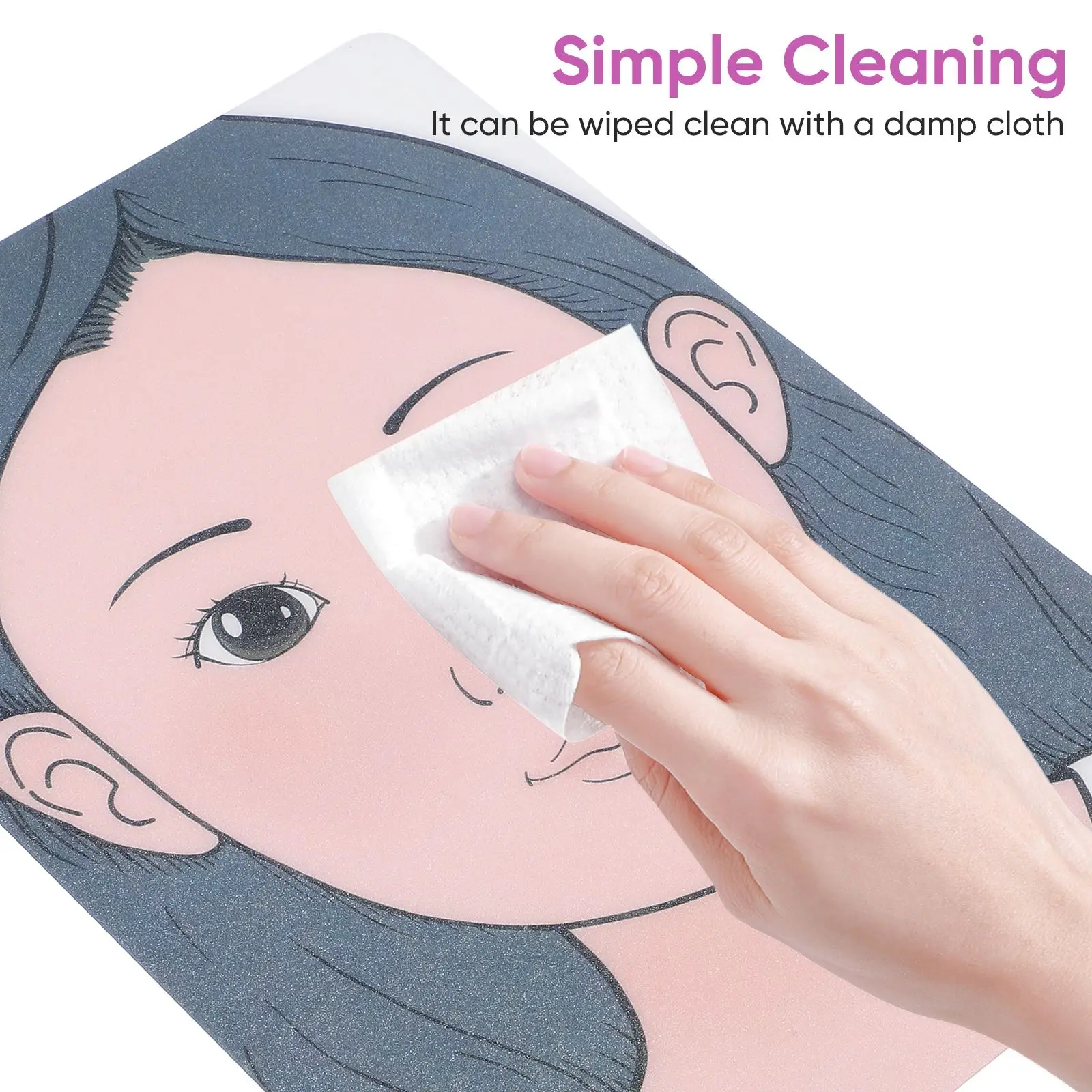 Makeup Practice Board Plastic Practice Face Training Makeup Template Painting Board Eyelid Practice 2Pcs