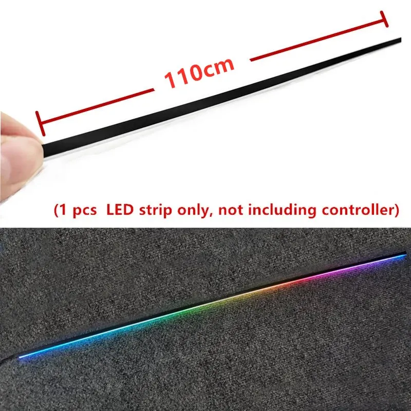 ตัวเลือกสินค้า แถบ LED ตกแต่งภายในรถ RGB อะคริลิค ปรับความยาวได้
