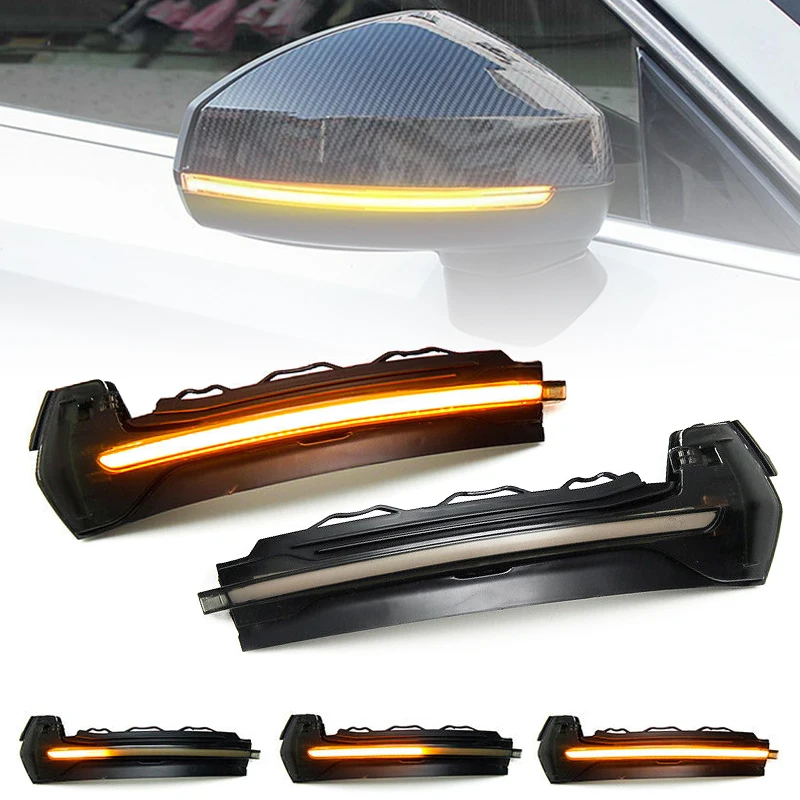 Luci Dinamiche A Specchio Laterale A Led Per Audi A3 8V S3/Rs3 8V 2013-2020 Lenti Affumicate Indicatori Di Direzione Laterali Ambra