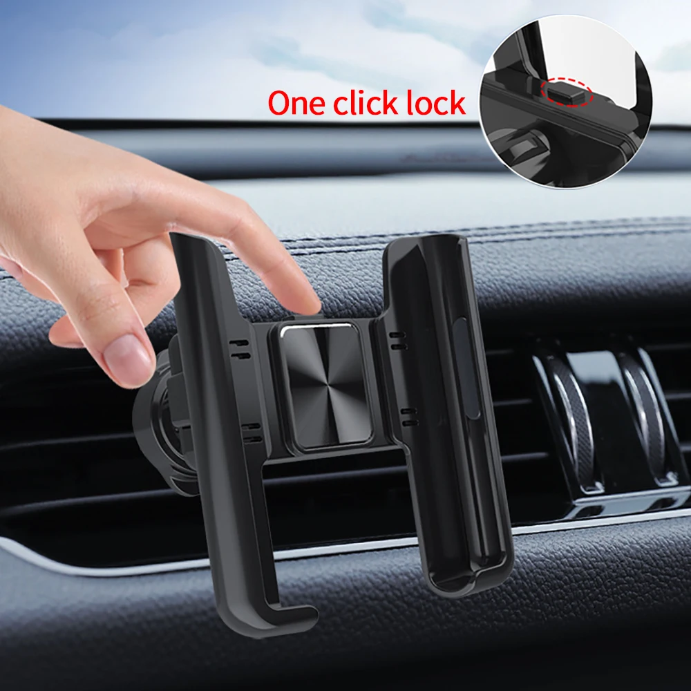 

Car Phone Holder 360° Rotation Stand for Cell Phone Universal Gravity Auto Phone Holder In Car Air Vent Clip Mount GPS Support