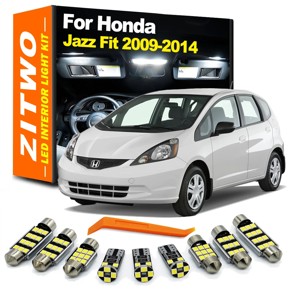 9 шт., Автомобильные светодиодные лампы для Honda Jazz Fit MK2 2 II 2009 2010 2011 2012 2013 2014 9 шт., Автомобильные светодиодные лампы для Honda Jazz Fit MK2 2 II 2009 2010 2011 2012 2013 2014
