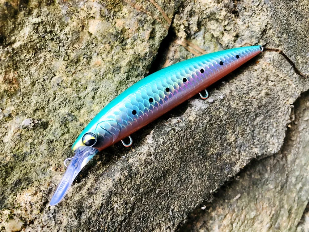 GREENSPIDER Heavy Weight Minnow 110 mm sinkender Jerkbait Longcast Angelköder Salzwasser Seebarsch Kunststoff Kunstköder Tackle – Detail 13