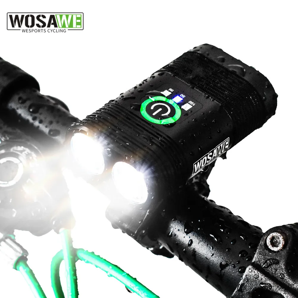

WOSAWE 400-800 Lumen Bike Light Front Headlight Built-in Battery LED Waterproof USB Rechargeable Lamp Bicycle Cycling Flashlight