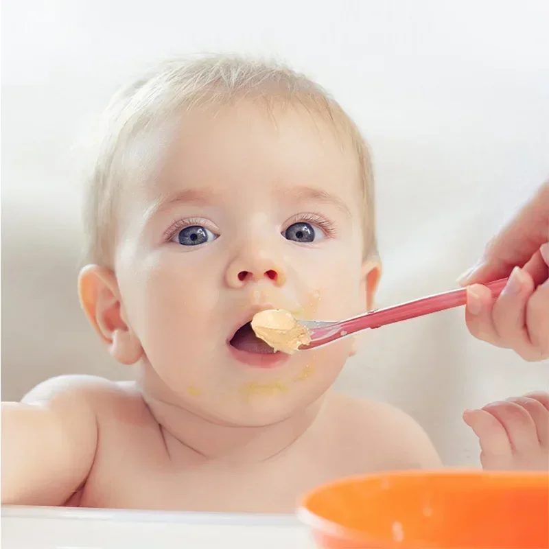 Baby Tableware Set Baby Silicone Soft Spoons Children's Training Utensils Baby Feeding Soft Complementary Food First Stage Cutlery