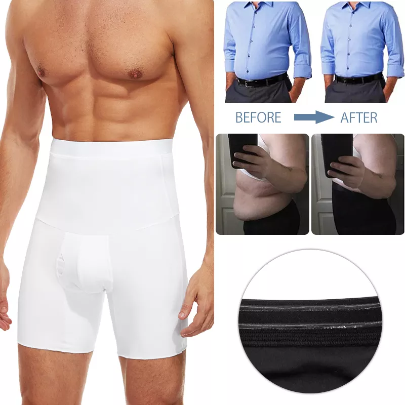 цена Утягивающие шорты для мужчин, Корректирующее белье, утягивающие живот, Утягивающие трусы-шорты, боксеры для фитнеса