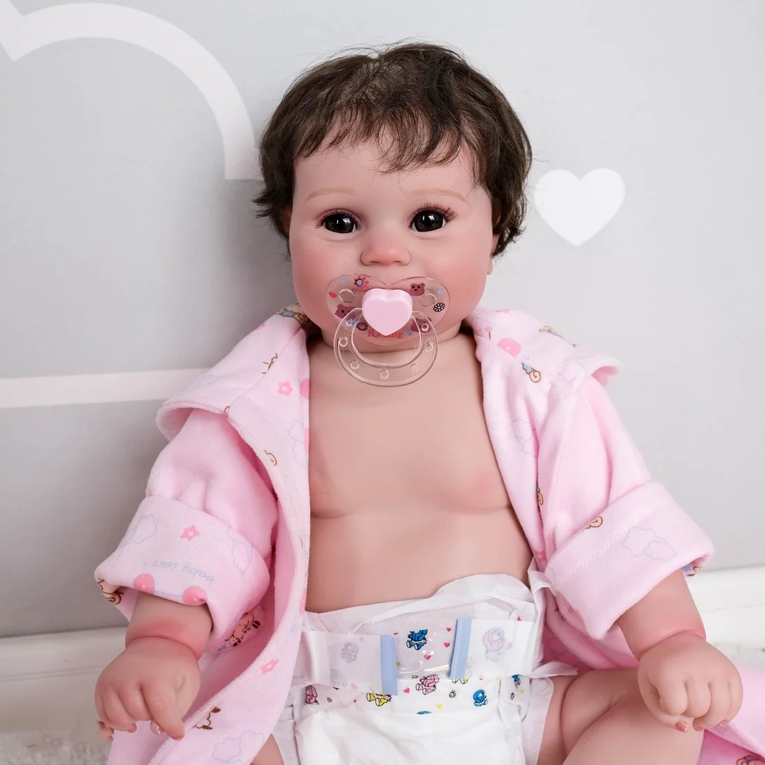 Boneca Bebê Reborn Com Corpo Inteiro Silicone Toque Macio