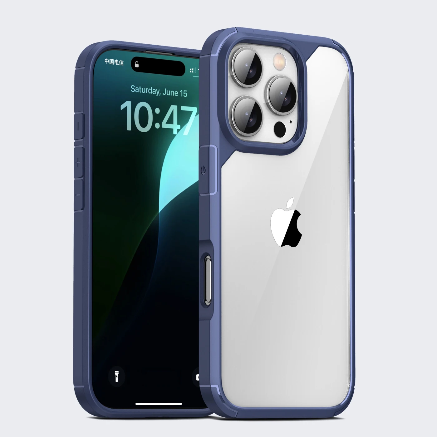 Enhanced Shockproof Armor Clear Case - HD Transparent Soft Silicone+PC Phone Back Cover