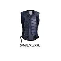 Equestrian Vest Professional Padded Horse Riding Vest Black Zipper Protector Gear Waistcoat 2