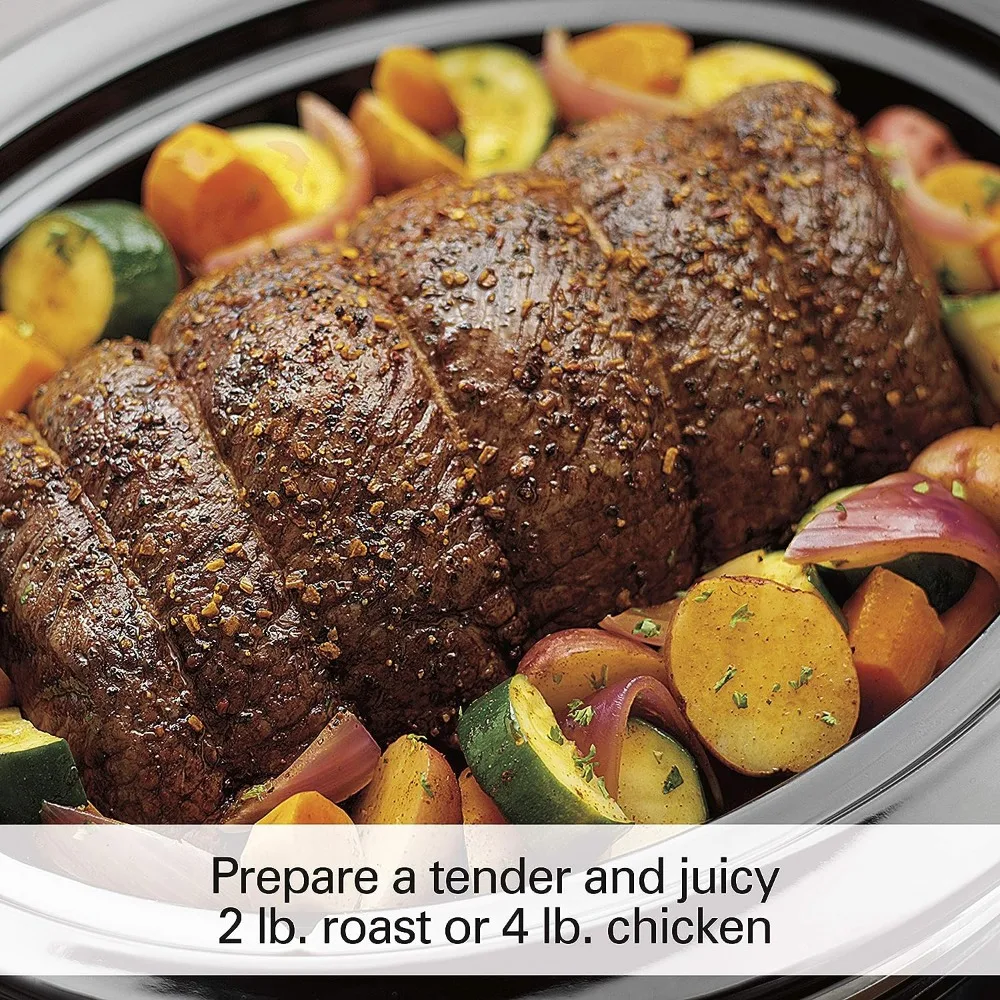 Programmable Slow Cooker with Flexible Easy Programming, 5 Cooking Times, Dishwasher-Safe Crock, Lid, 4 Quart, Silver 6