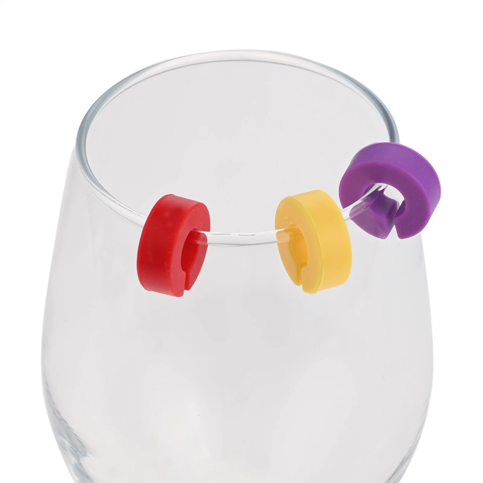 12 Pcs Wine Glass Charms Markers Round Flower Shape Wine Glass Recognition Ring Tags Party Weddings Bar Banquet Supplies
