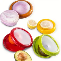 4Pcs Onion Storage Avocado Saver Holder, Silicone Fruit Storage Box, Lemons Garlic Tomato Peper Storage Containers, Avocado Save 1