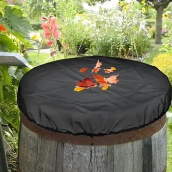 Rete di copertura in rete per botti di pioggia Secchi di raccolta dell'acqua Copertura Coperchio di protezione del serbatoio dell'acqua Strumento di raccolta della pioggia Forniture da giardino 1