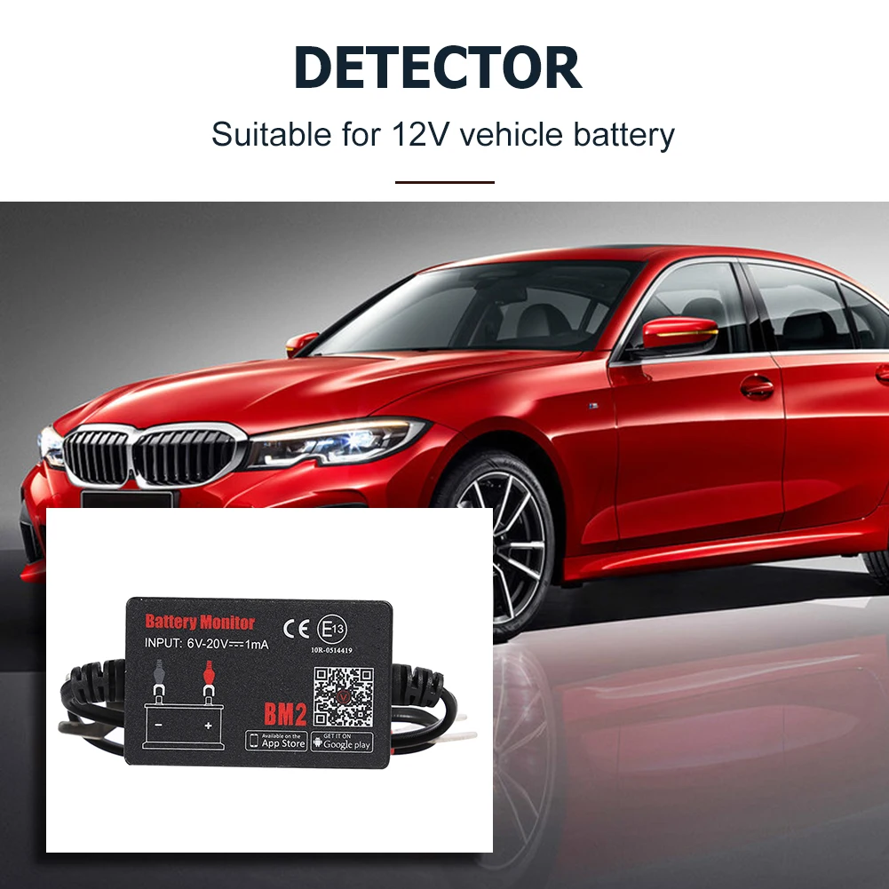 12V 자동차 BM2 배터리 테스터 모니터 블루투스 4.0 자동차 차량 납 산성 리튬 배터리 분석기 수리 진단 도구