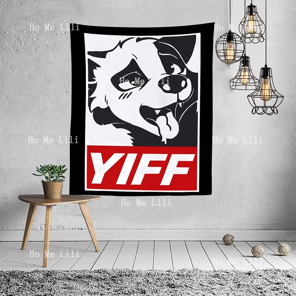 Cute Furry Yiff Pullover Fans Gift Wall Aesthetic Tapestry For Bedroom Living Room Dorm,tapestry decorations