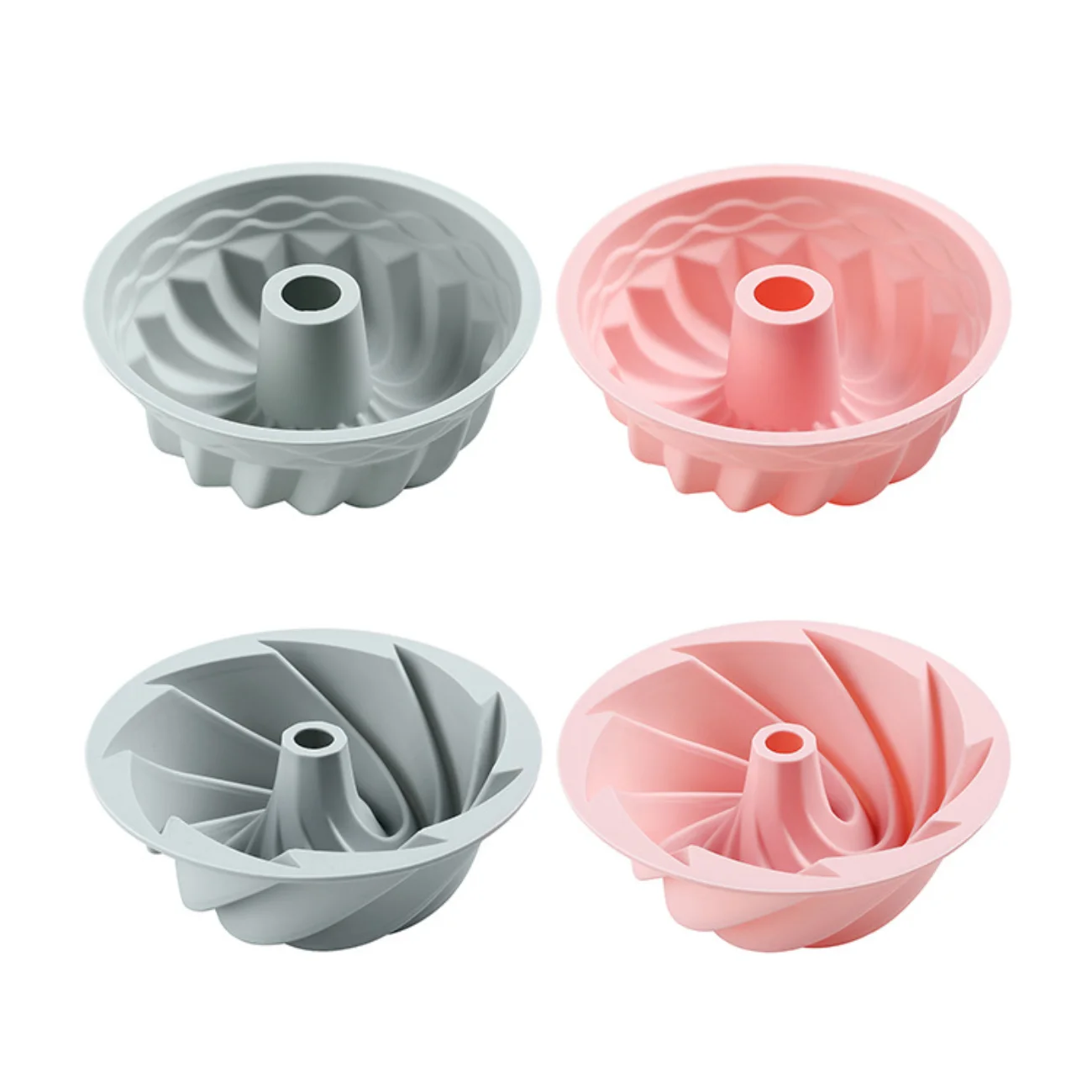 

Fluted Round Silicone Cake Baking Mold, 6Inch Household Steamable Silicone Non-Stick Round Baking Tool Bakeware