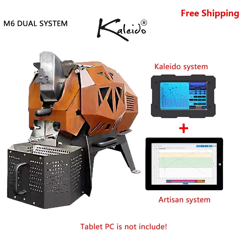 KALEIDO Sniper M6 DUAL SYSTEM Coffee Roaster 200-600g Electric Coffee Roasting Machine Start-up Hot Air Upgraded