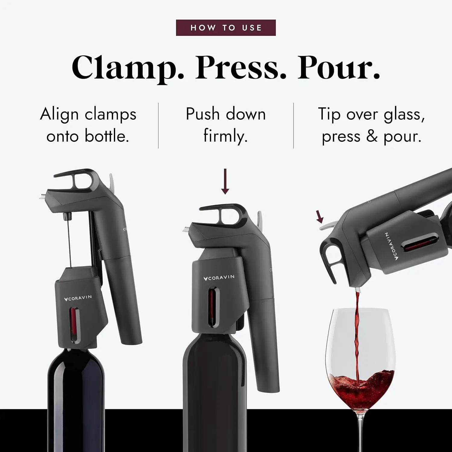Timeless Three Plus Wine Preservation System-By-the-Glass Wine Saver-With 2 Pure Argon Gas Capsules & Aerator