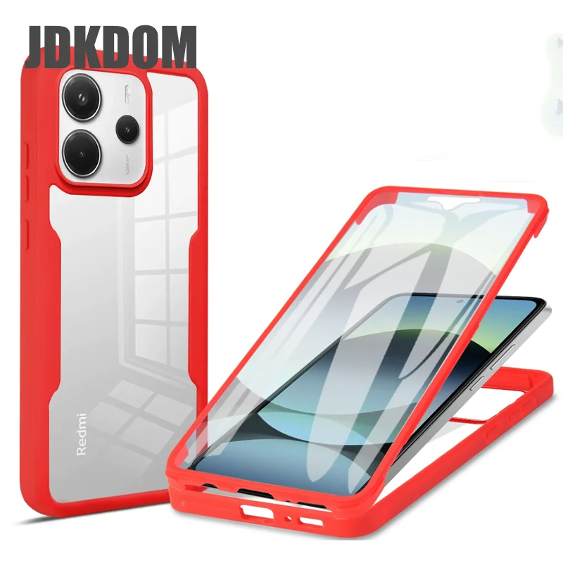 JDKDOM Full Coverage Shockproof Clear Protective Phone Case