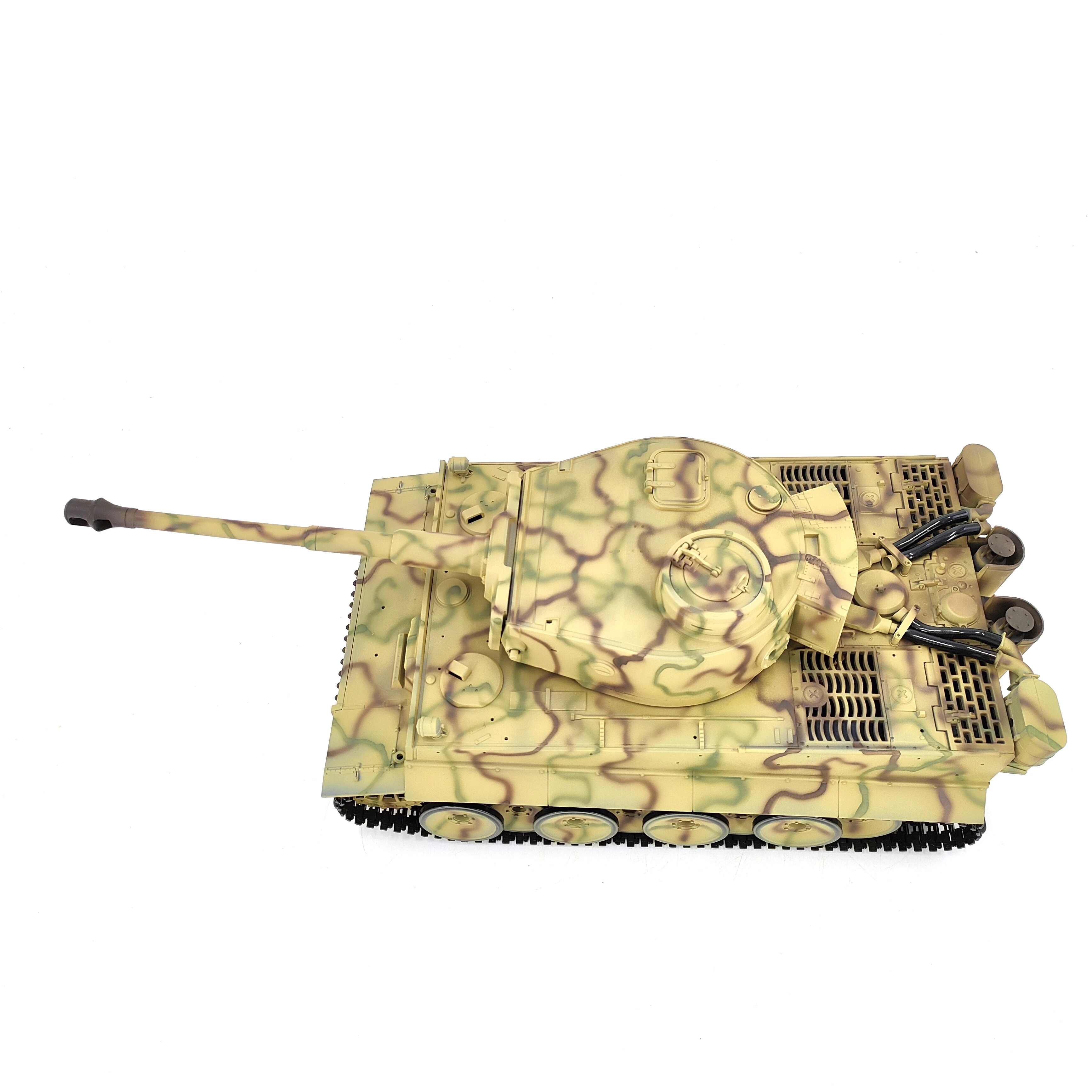 COOLBANK RC Tank 1:16 German Tiger I Battle RC Tanks 360° Turret 2400 rpm Motor Shooting BB Smoke Remote Control Tank Model 3818 5
