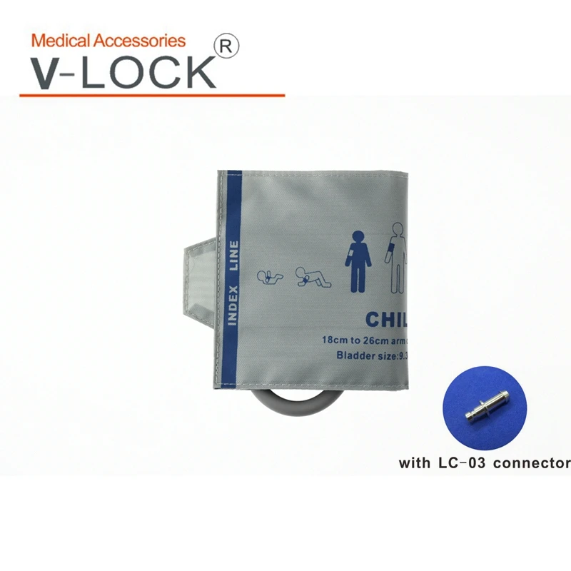 Reusable Large Adult Child Pediatric Neonate BP Cuff Blood Pressure Single Tube for Minday Patient Monitor