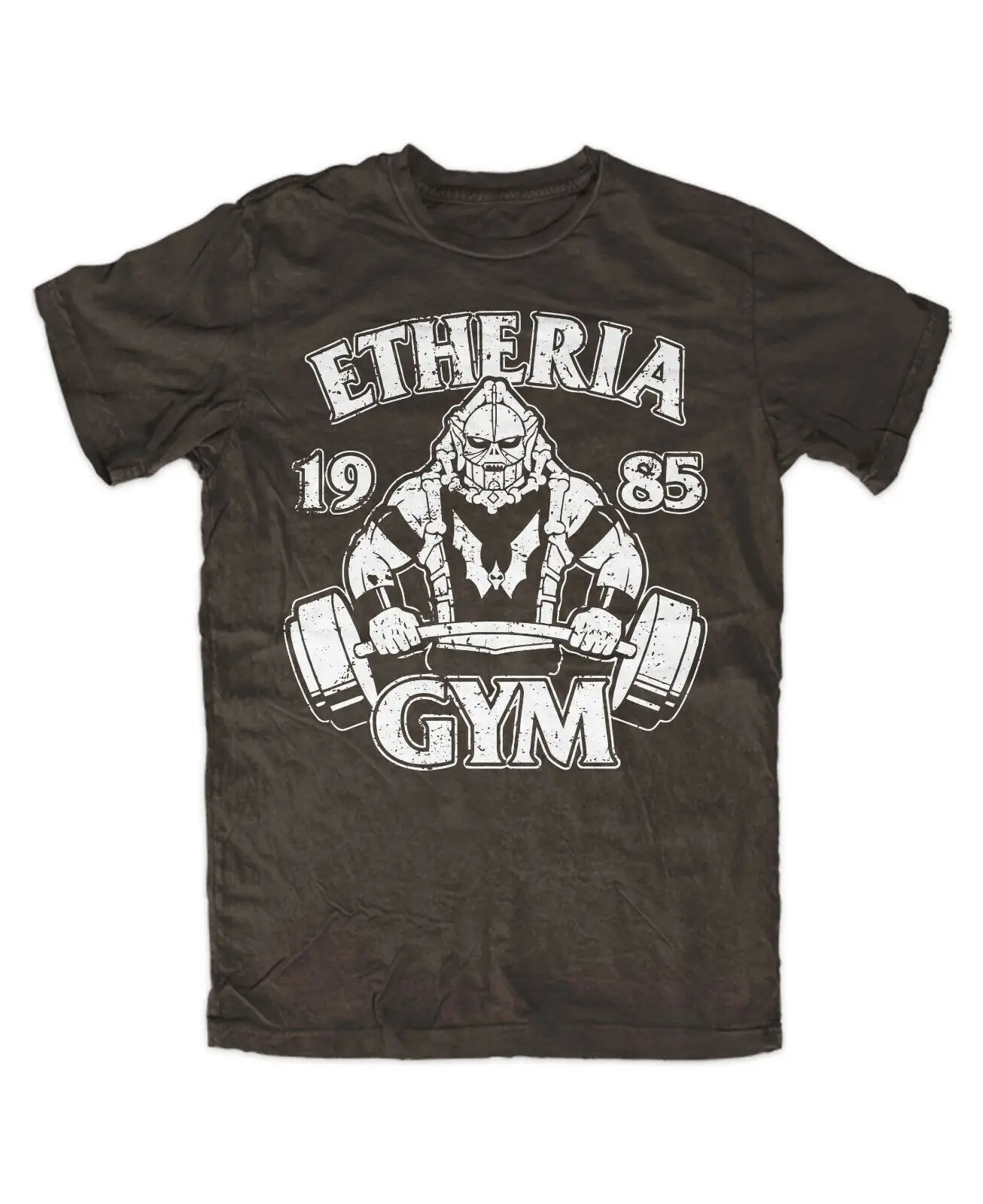 Maglietta Da Palestra Etheria Brown Motu Cult Universe Masters Skeleton Grey Skull