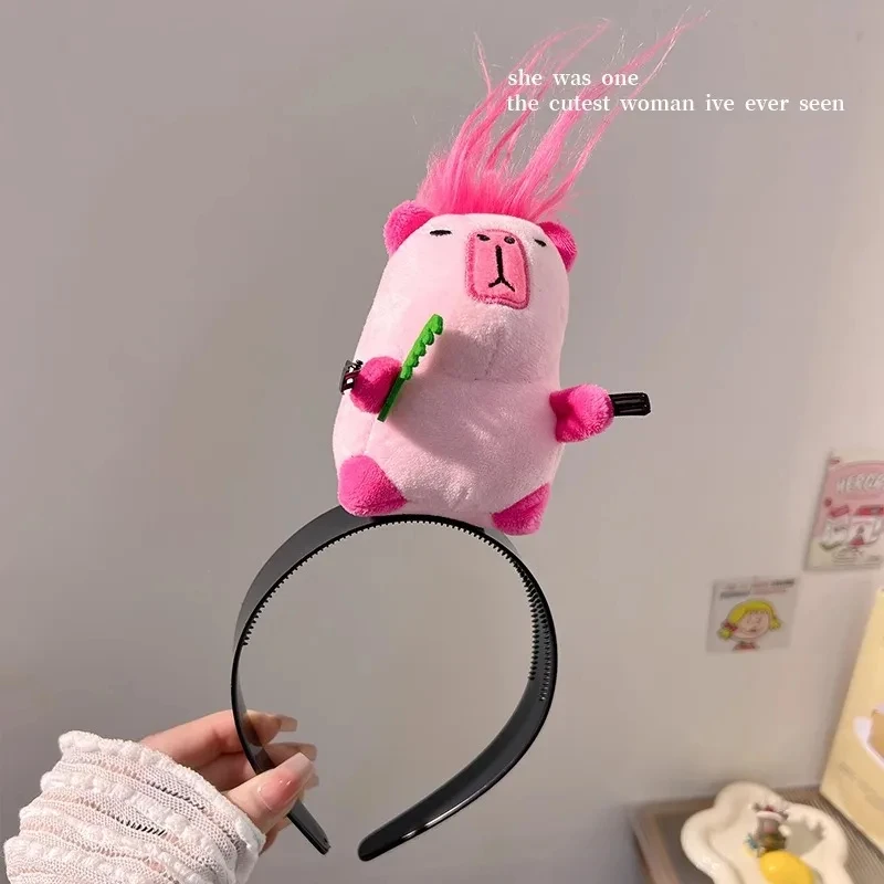 Capybara Hair Band - Fascia per capelli animali; cerchietti di peluche