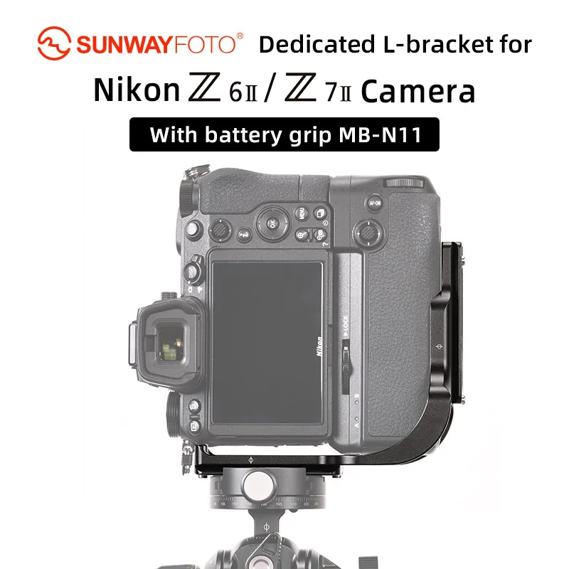

Алюминиевый L-образный кронштейн SUNWAYFOTO PNL-Z6IIG для Nikon Z6II/Z7II с батарейным блоком совместим с Arca RRS