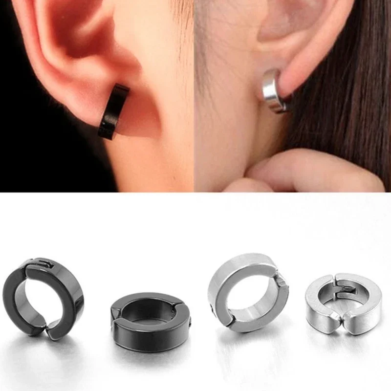 No Piercing Clip-on Earring Round Ear Clip 1/6 pairs For Women Men
