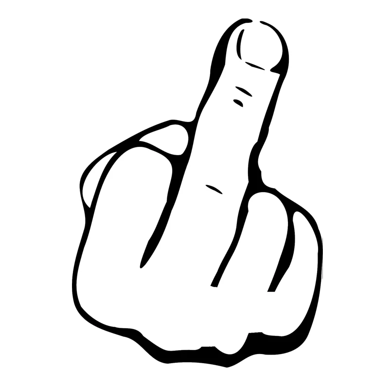 

Забавная наклейка на средний палец для автомобиля, водонепроницаемая наклейка на заднее ветровое стекло, грузовик, окно, бампер, байдарка для ноутбука, 15 см * 12 см