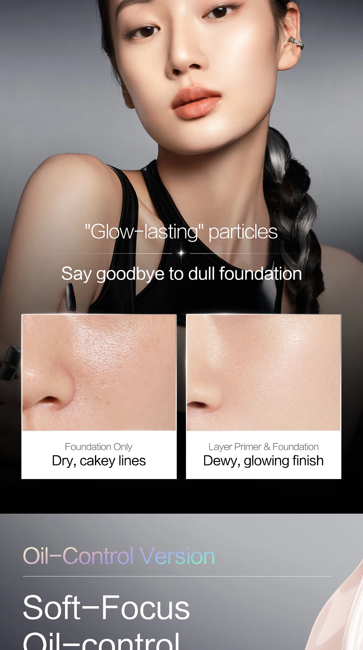 CARSLAN Black Magnet Soft Focus Primer Makeup Base Oil Control Long-lasting Blurring Pores Anti-Dullness Smooth Non-sticky