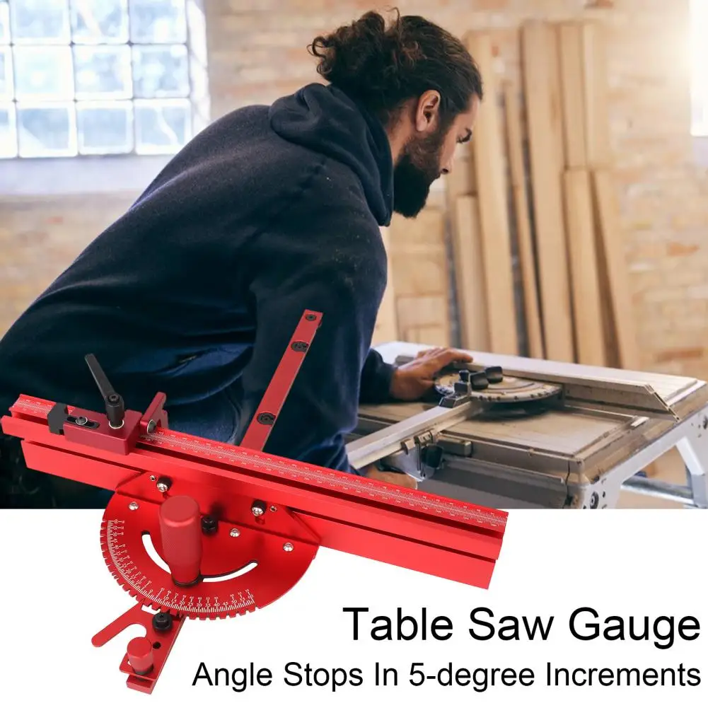 Jauge à Onglets De Précision Aluminium Avec 27 Butées Pour Scie à Table