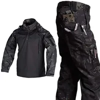 CP Camo Tactical Uniform Hunting Shirts Wear Resistant Softair Fishing Hiking Training Sets Clothing Suits Combat Pants Men Suit 1