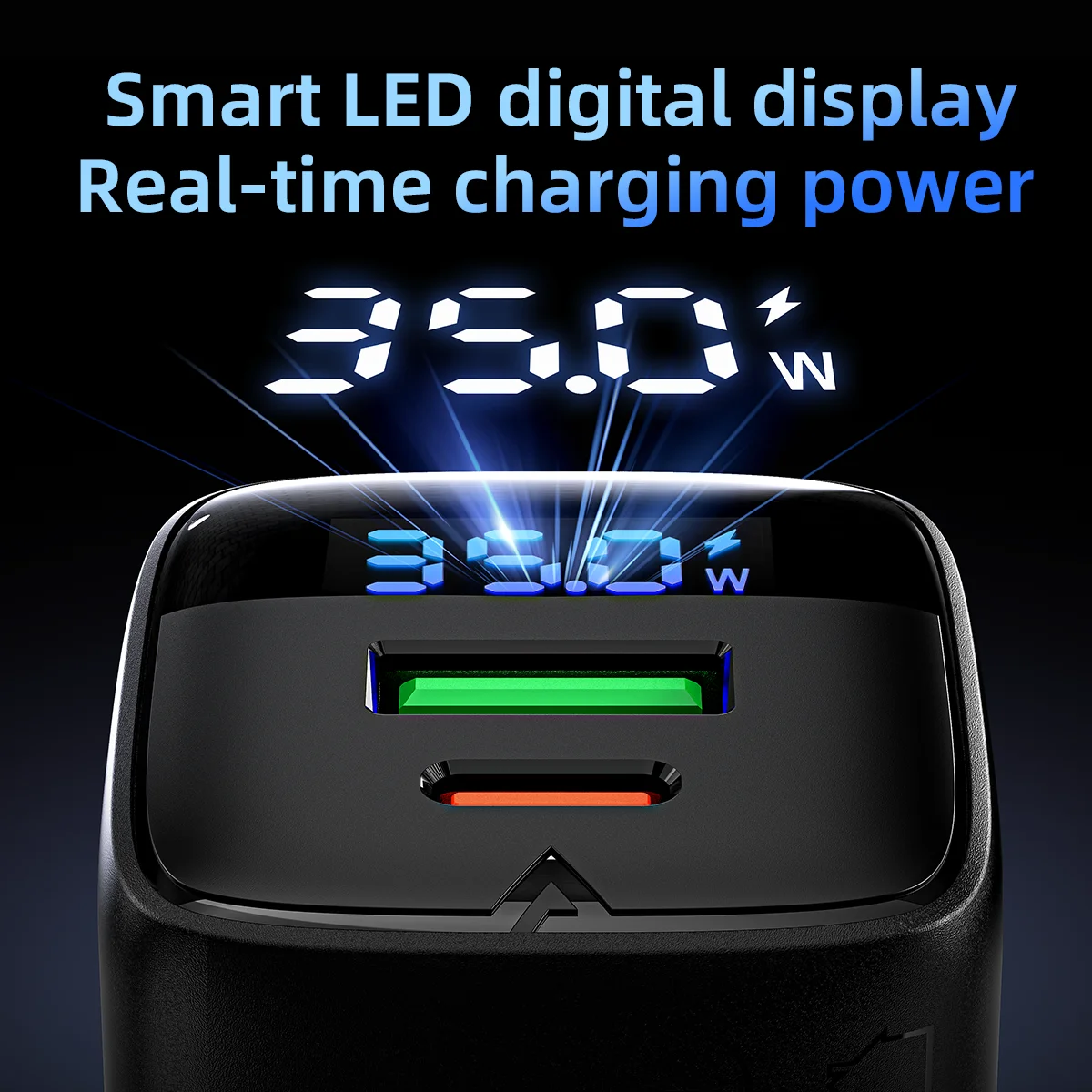 ACEFAST GaN 35W Fast Charging USB-C Wall Adapter with LED Display