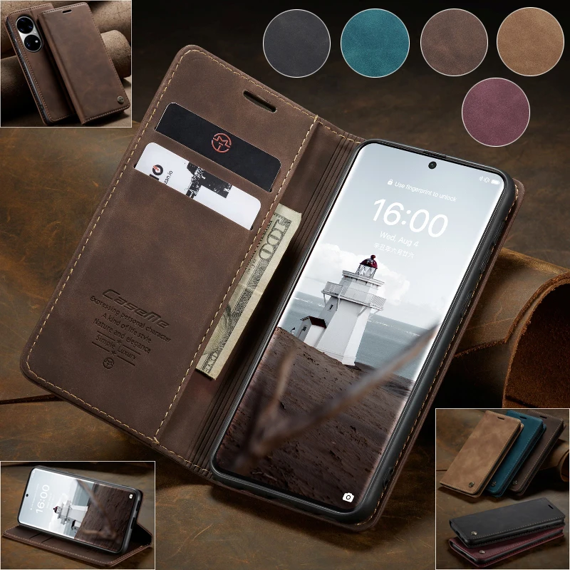 

Magnetic Flip Cover For Huawei P60 Art P50 P40 P30 P20 Y7a Mate 30 Honor 80 X40 Nova 7i 6SE Phone Wallet Case Card Free Shipping