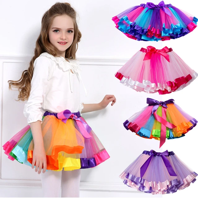 Mini jupe tutu de ballet en tulle pour fille, vêtements de princesse pour  enfants - AliExpress