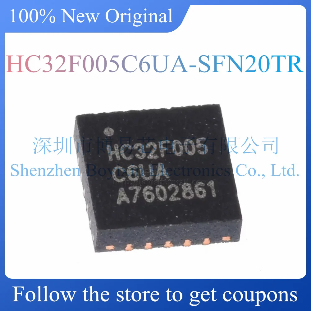 

NEW HC32F005C6UA-SFN20TR.Original genuine microcontroller chip. Package QFN-20
