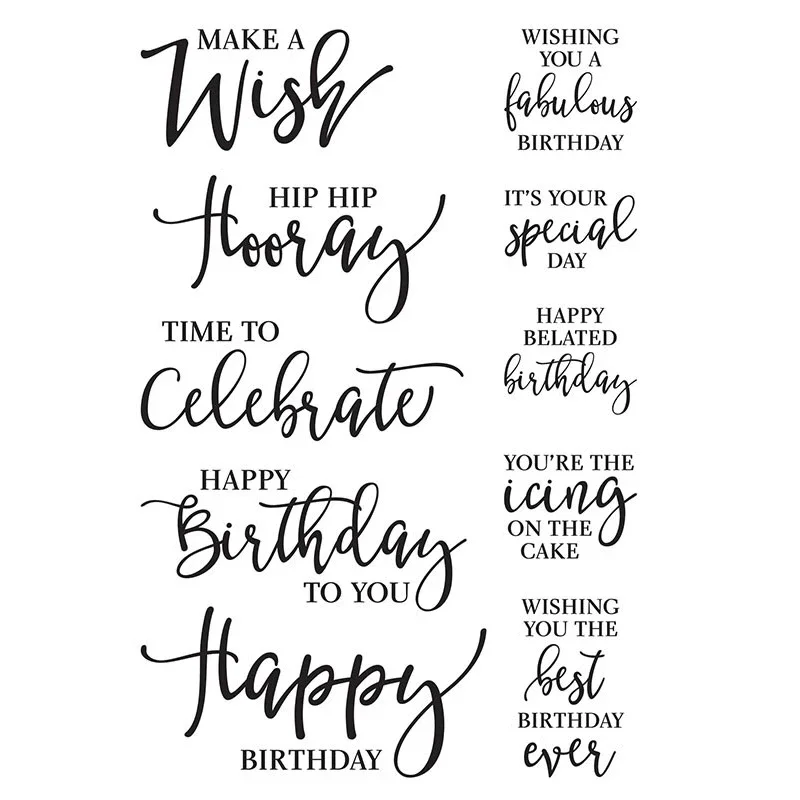 Set di stampi e francobolli per la creazione di biglietti fai da te Scrapbooking Grazie per aver ispirato me parole Frase timbri in silicone trasparente